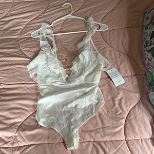 New For Love & Lemons white sexy lace body suit